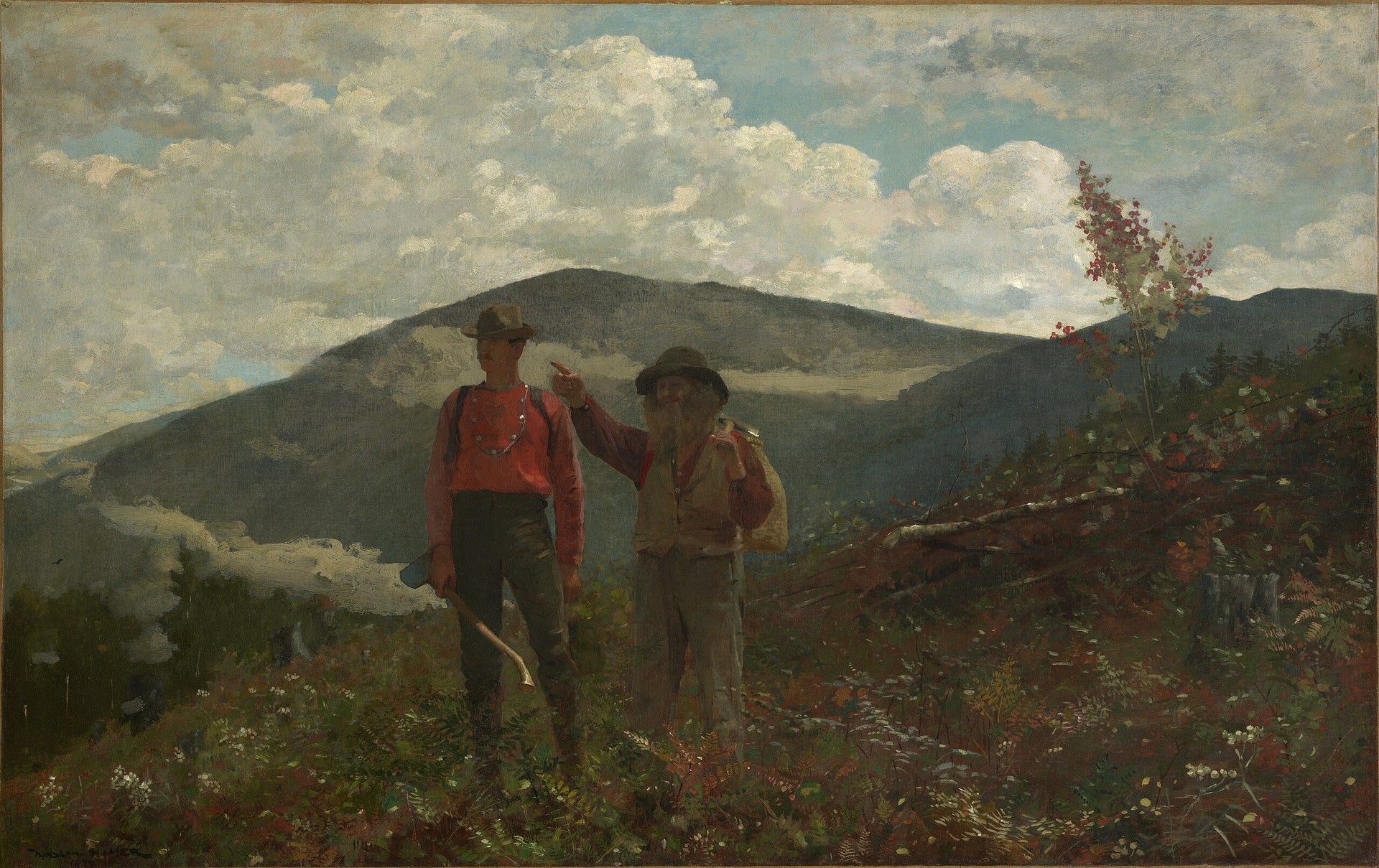Deux guides - Winslow Homer image 1 copie de tableau peinte à la main