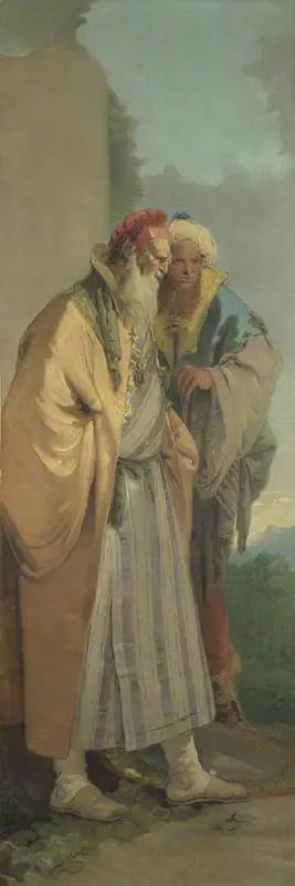 Deux hommes en costume oriental - Giovanni Battista Tiepolo image 1 reproduction artisanale de tableau