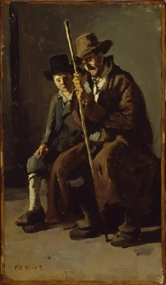Deux italiens - Jean-Baptiste Camille Corot