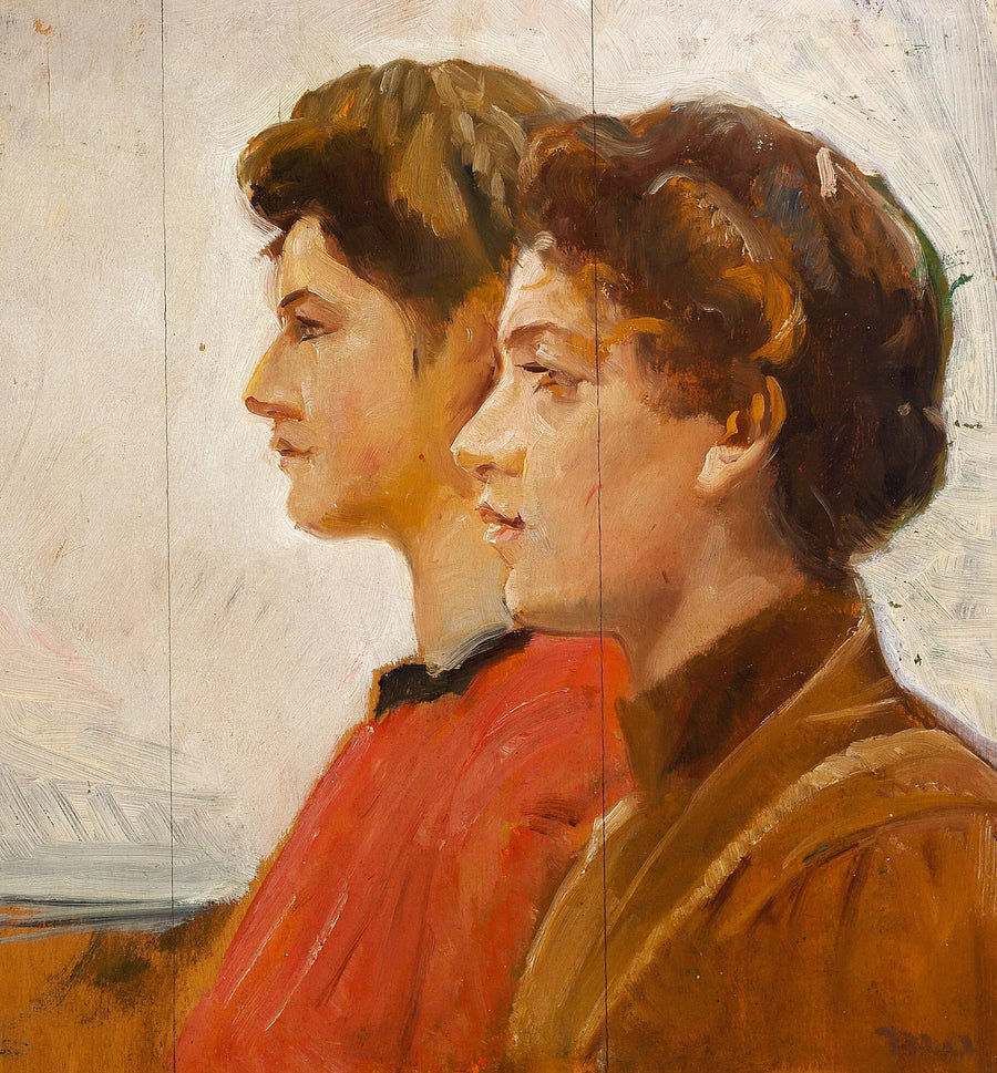 Deux jeunes femmes de Skagen de profil. - Michael Peter Ancher
