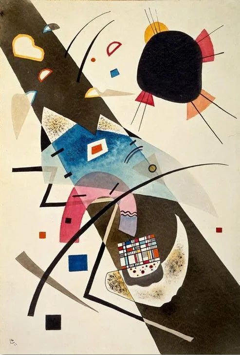 Deux marques noires (Zwei Schwarze Flecke) - Vassily Kandinsky