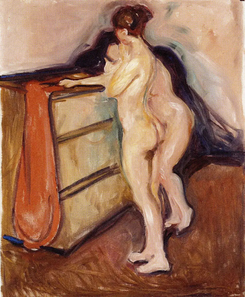Deux Nus debout près d'une commode - Edvard Munch image 1 tableau peint à l’huile sur toile