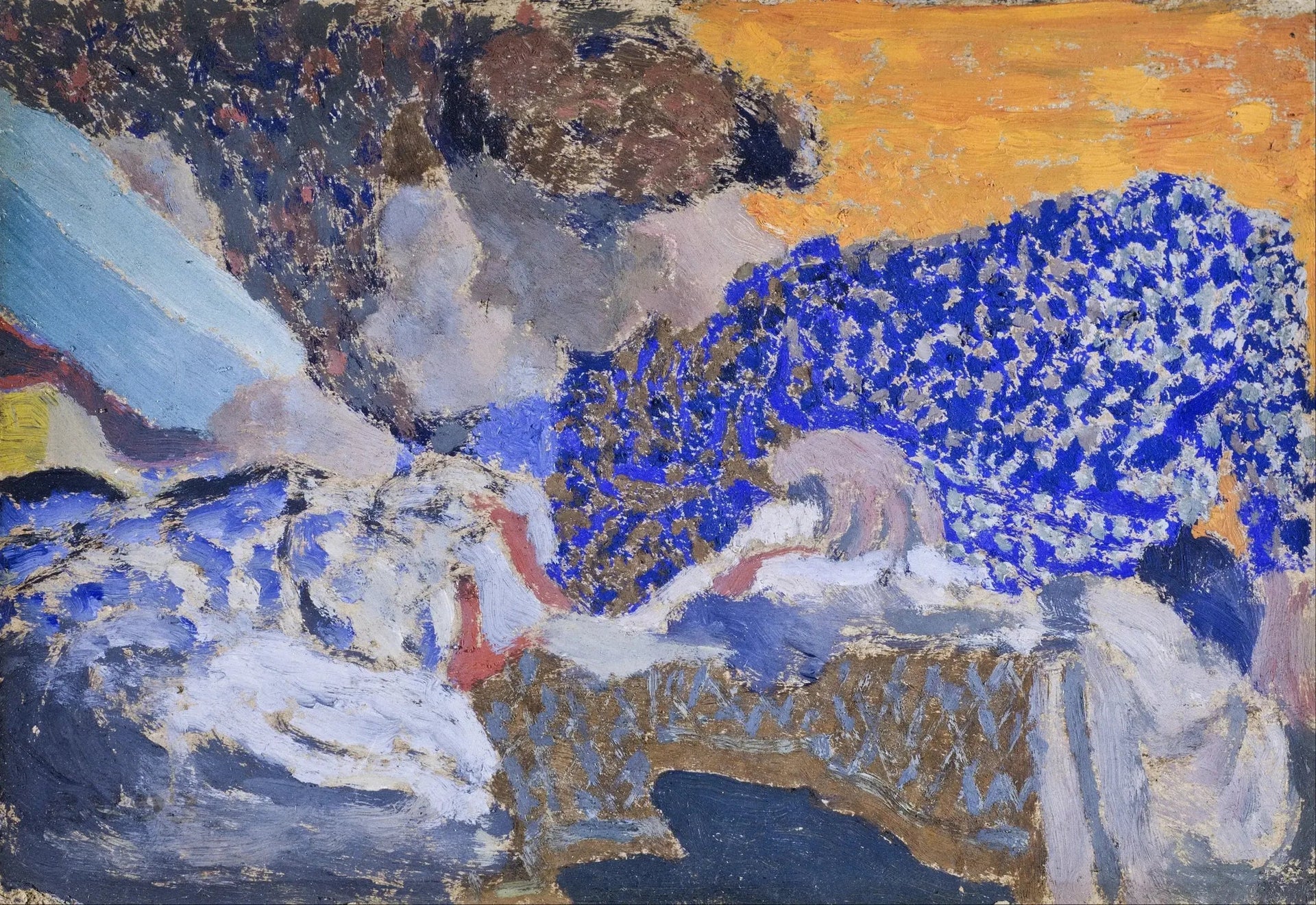 Deux ouvrières dans l'atelier de couture - Édouard Vuillard image 1 copie peinte à la main à l’huile