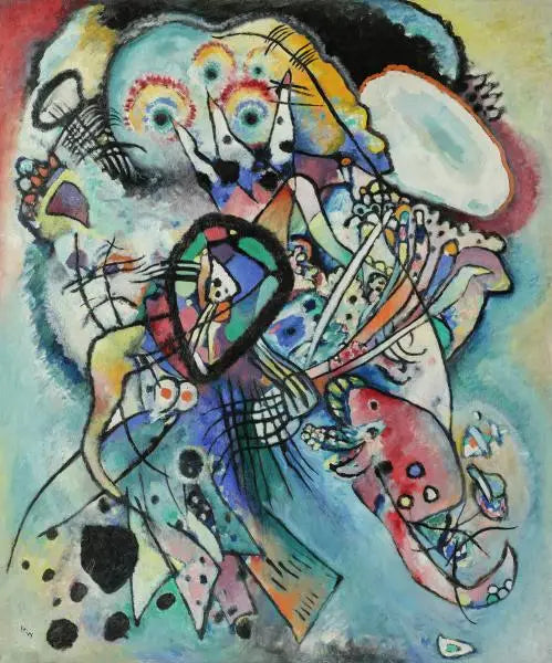 Deux ovales - Vassily Kandinsky image 1 copie peinte à la main à l’huile