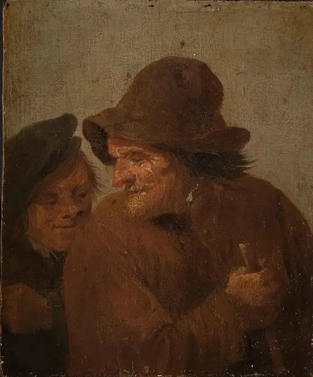 Deux paysans - David Teniers le Jeune image 1 copie peinte à la main à l’huile