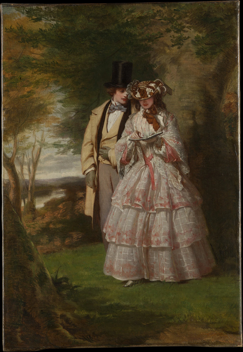 Les deux personnages centraux de « Derby Day » - William Powell Frith