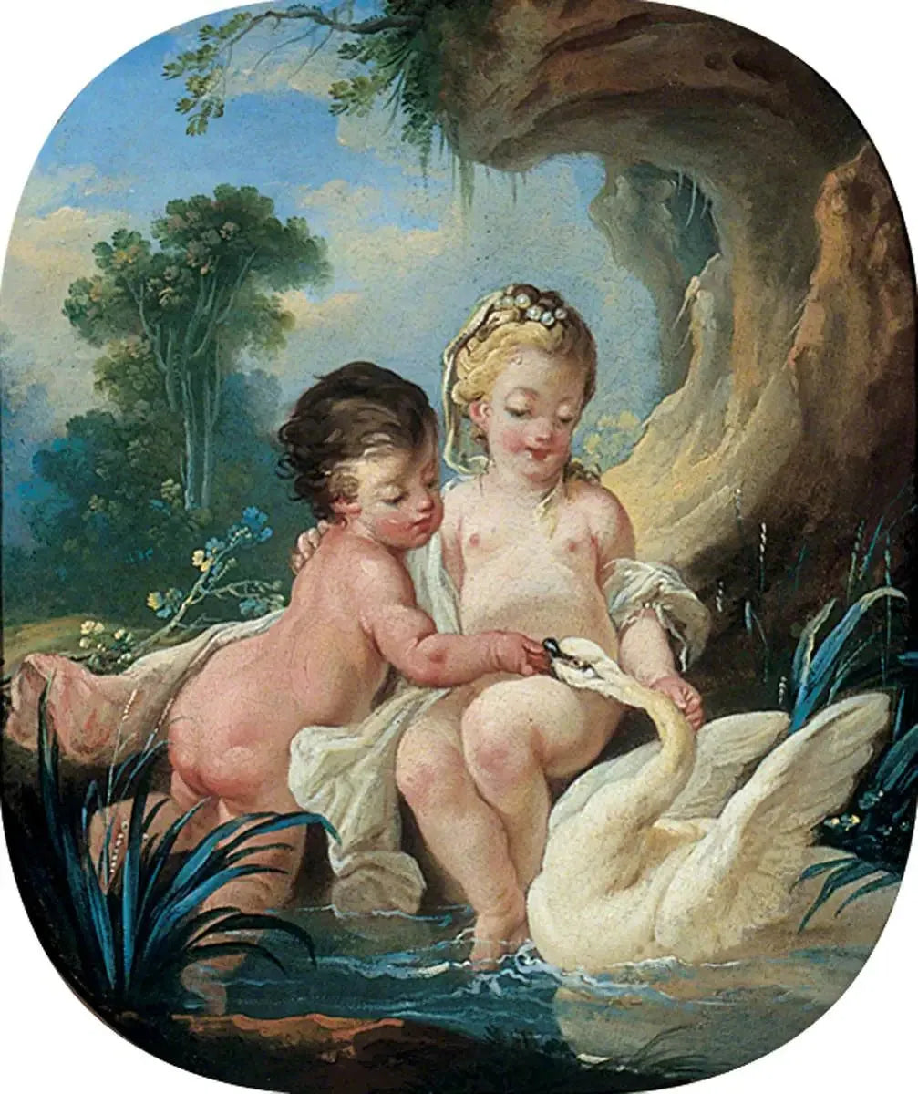 Deux putti - François Boucher image 1 reproduction d’œuvre d’art à l’huile