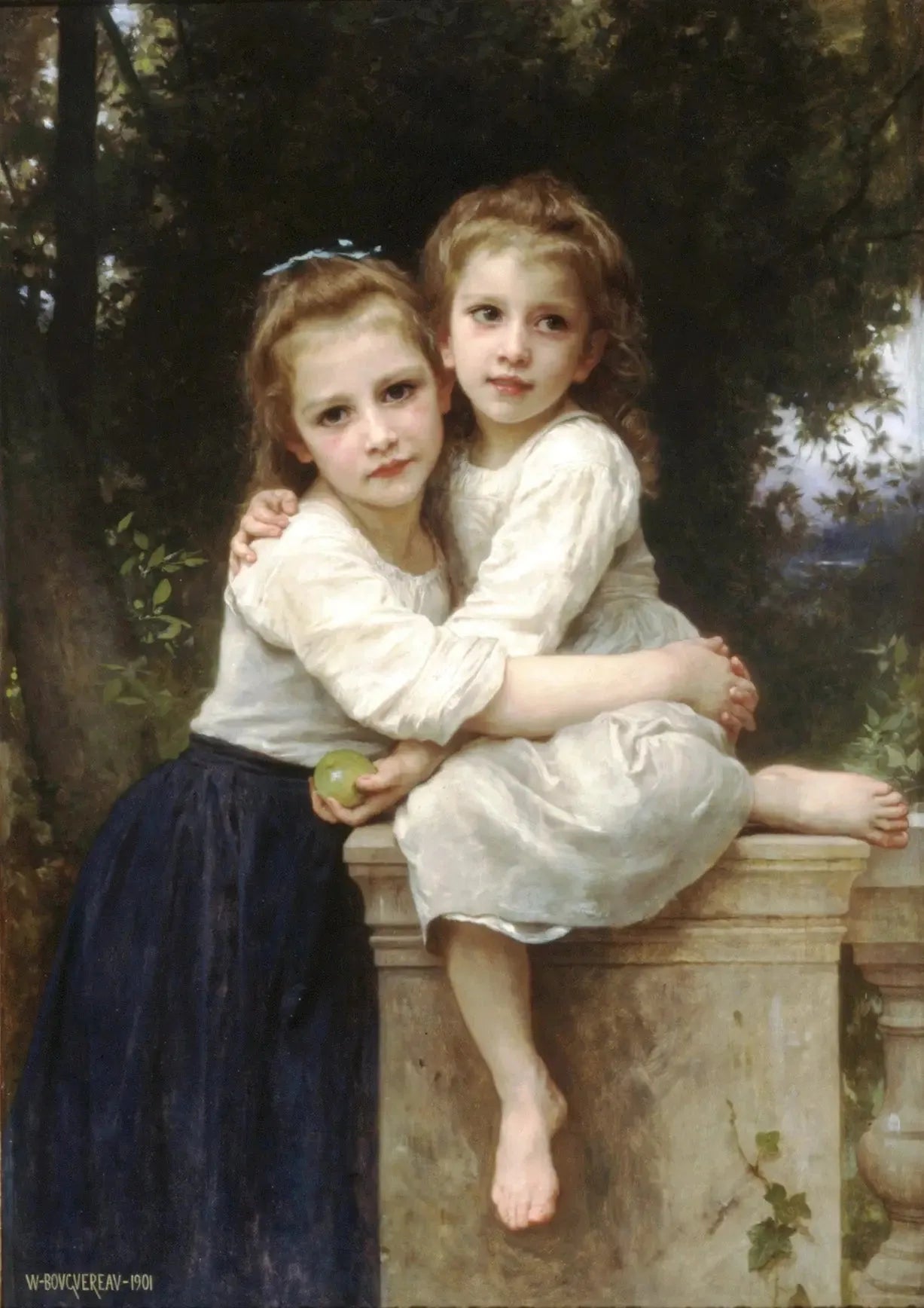 Deux sœurs - Bouguereau image 1 reproduction de peinture à l’huile