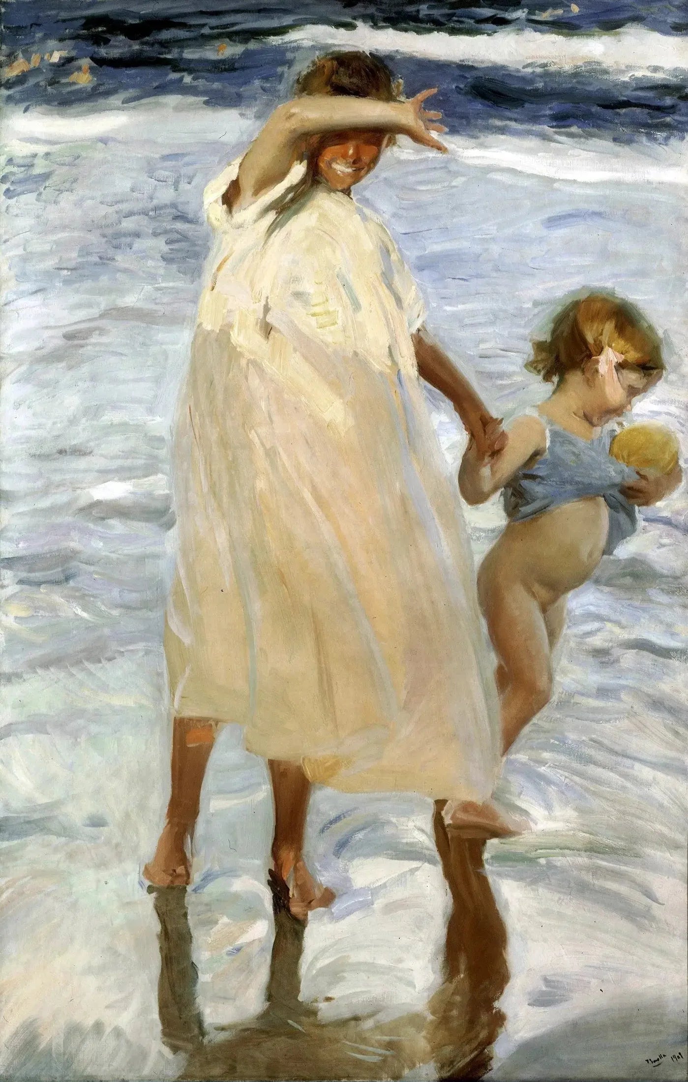Deux sœurs, Valence - Joaquín Sorolla image 1 tableau peint à l’huile sur toile