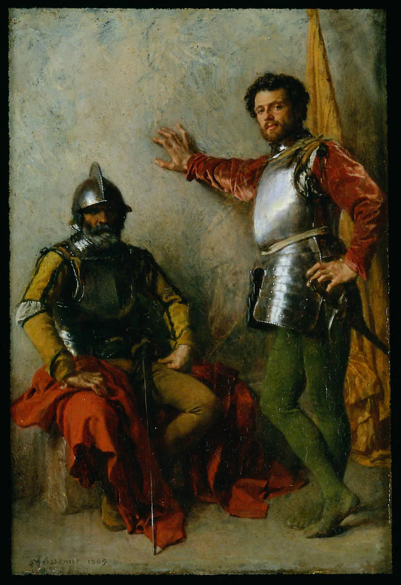 Deux soldats - Ernest Meissonier image 1 reproduction artisanale de tableau