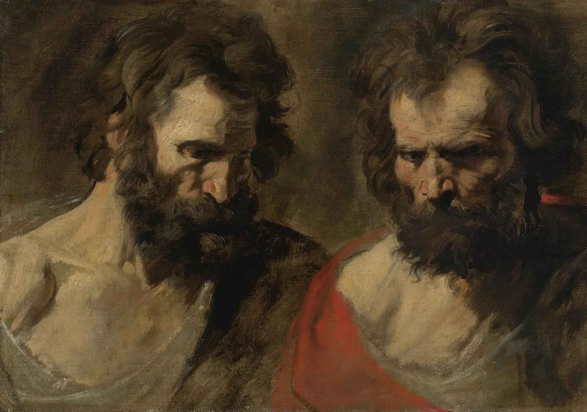 Deux têtes - Antoine van Dyck image 1 copie peinte à la main à l’huile
