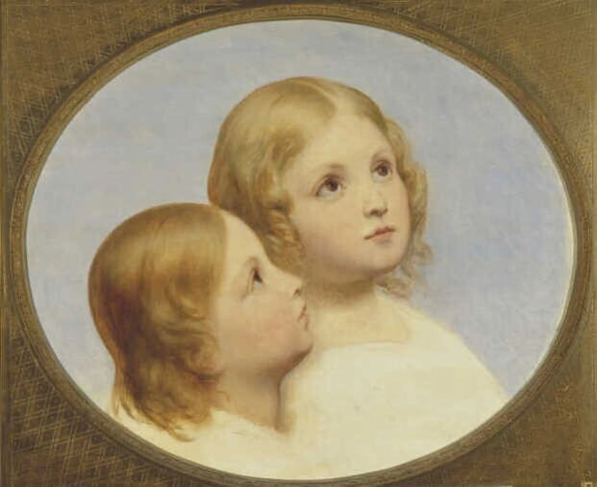 Deux têtes d'enfants - Ary Scheffer image 1 reproduction de peinture à l’huile