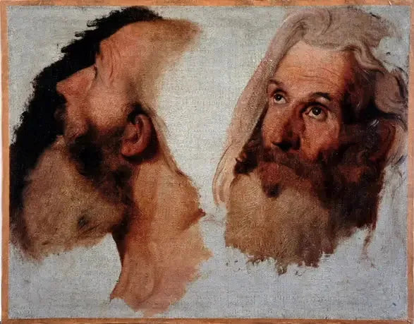 Deux têtes d'homme - Jean-Auguste-Dominique Ingres image 1 reproduction d’œuvre d’art à l’huile