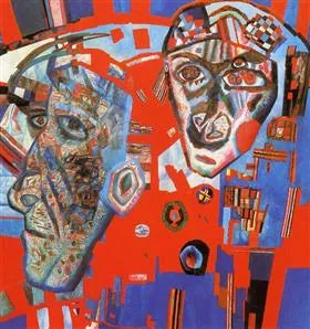 Deux têtes - Pavel Filonov image 1 reproduction de peinture à l’huile