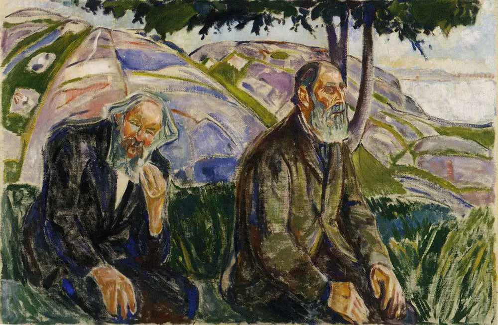 Deux Vieux Hommes - Edvard Munch image 1 reproduction réalisée par Alpha Reproduction
