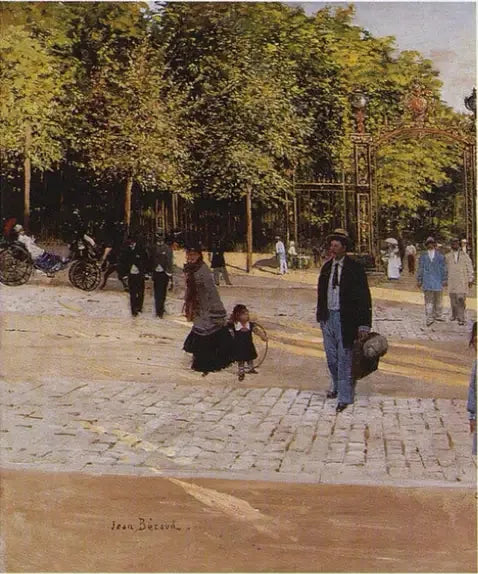Devant le parc Monceau - Jean Béraud image 1 reproduction d’œuvre d’art à l’huile