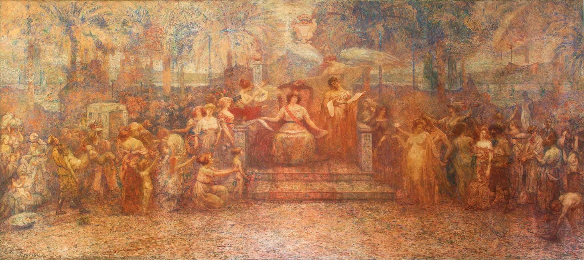 Deveres da Cidade (Painel central do Tríptico) - Eliseu Visconti image 1 reproduction de peinture à l’huile