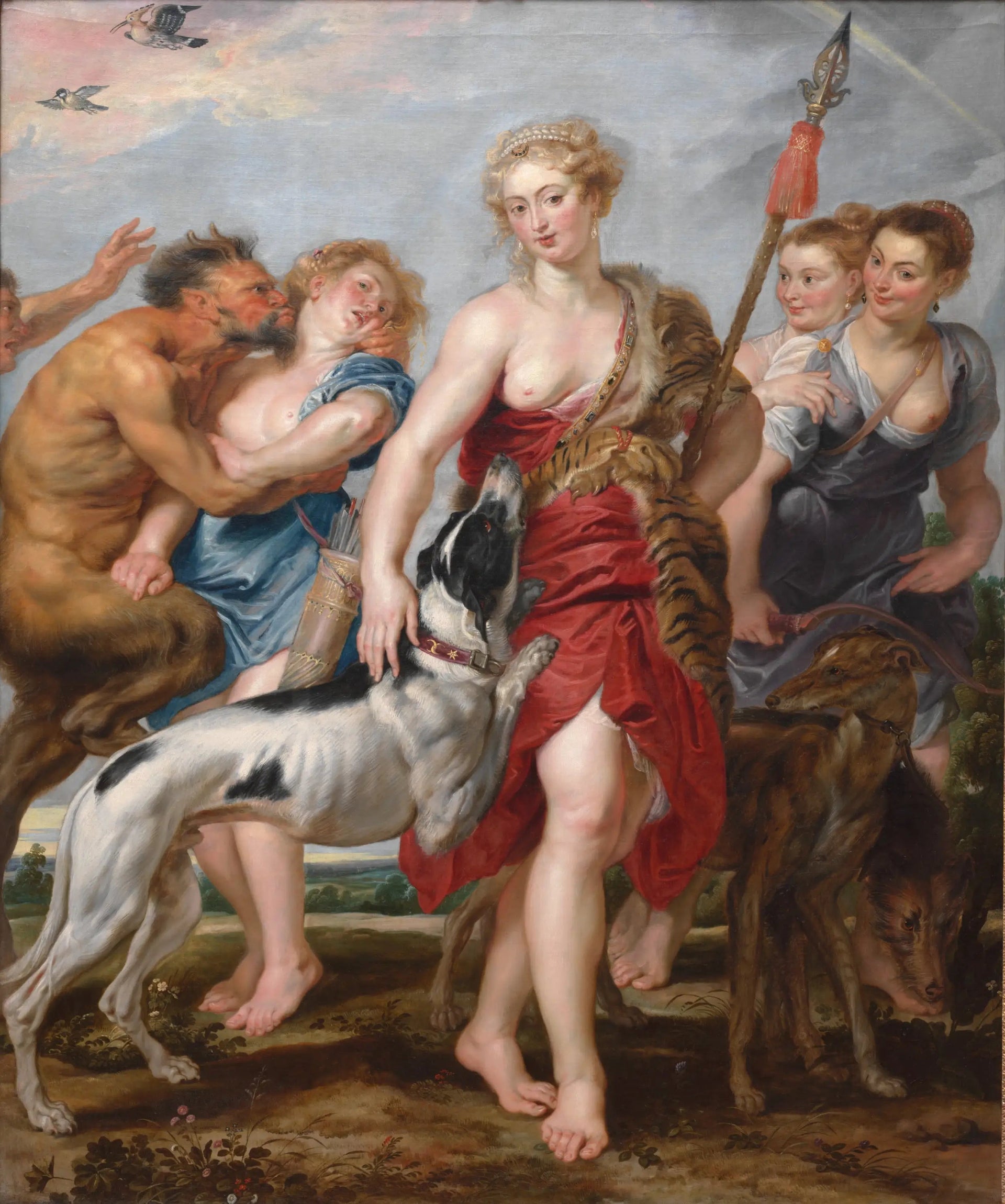 Diana avec des nymphes, au départ à la chasse - Peter Paul Rubens image 1 copie peinte à la main à l’huile