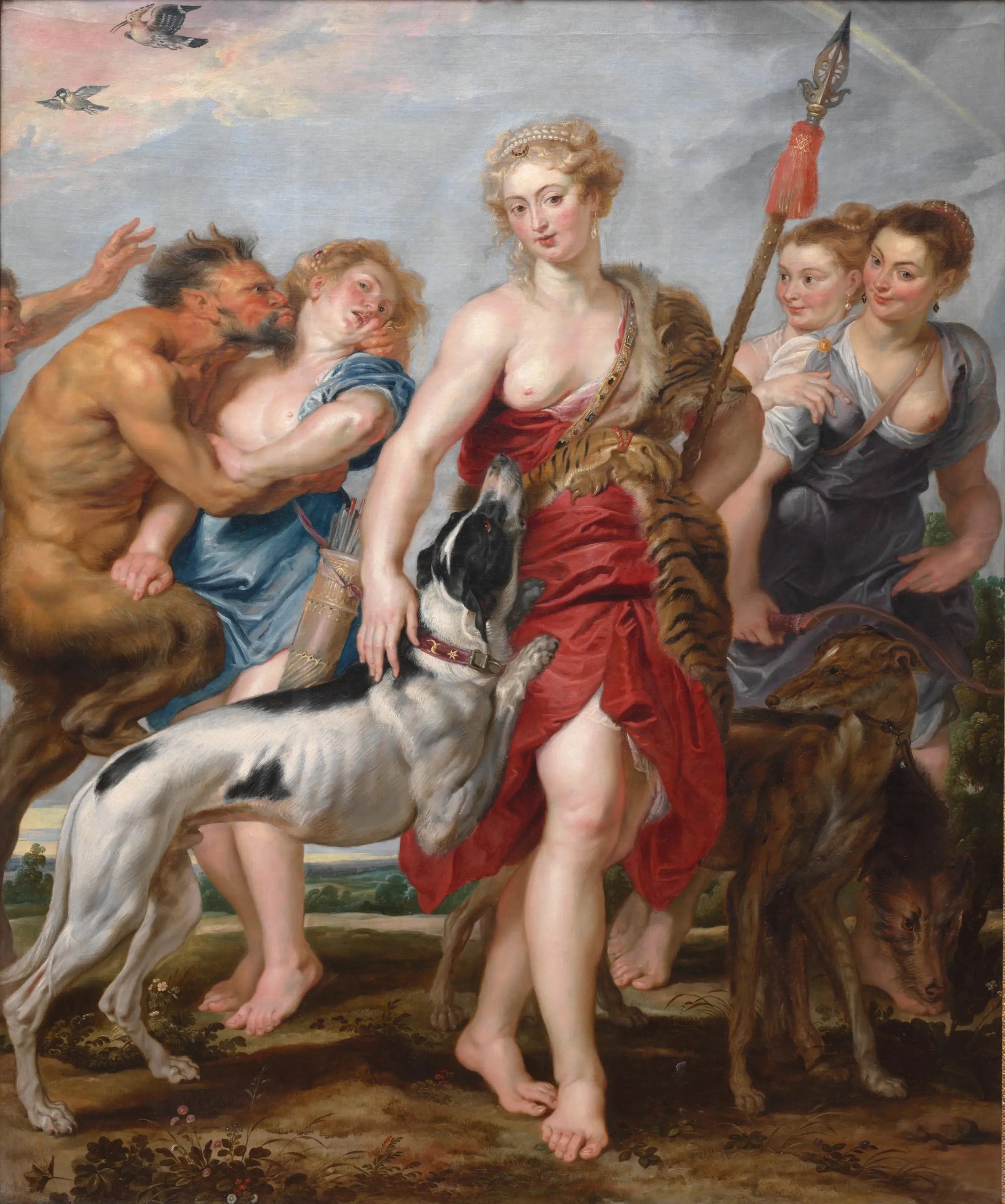 Diana avec des nymphes, au départ à la chasse - Peter Paul Rubens image 1 copie peinte à la main à l’huile