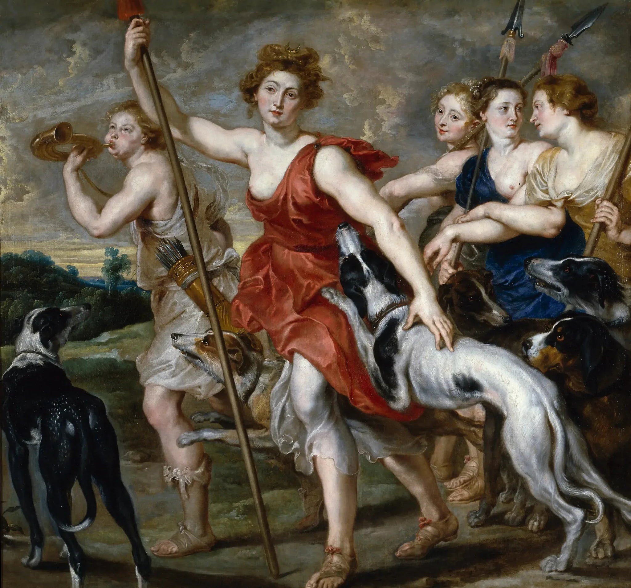 Diana revenant de la chasse - Peter Paul Rubens image 1 copie peinte à la main à l’huile