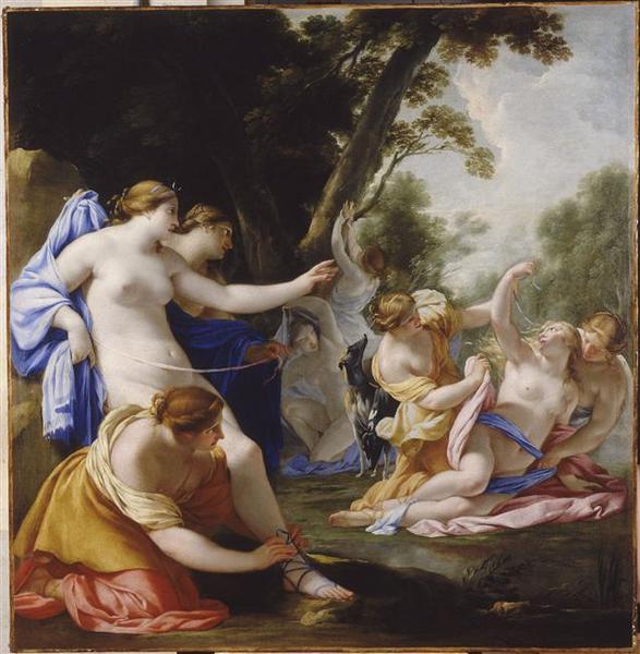 Diane découvrant la grossesse de Callisto - Eustache Le Sueur image 1 reproduction d’œuvre d’art à l’huile