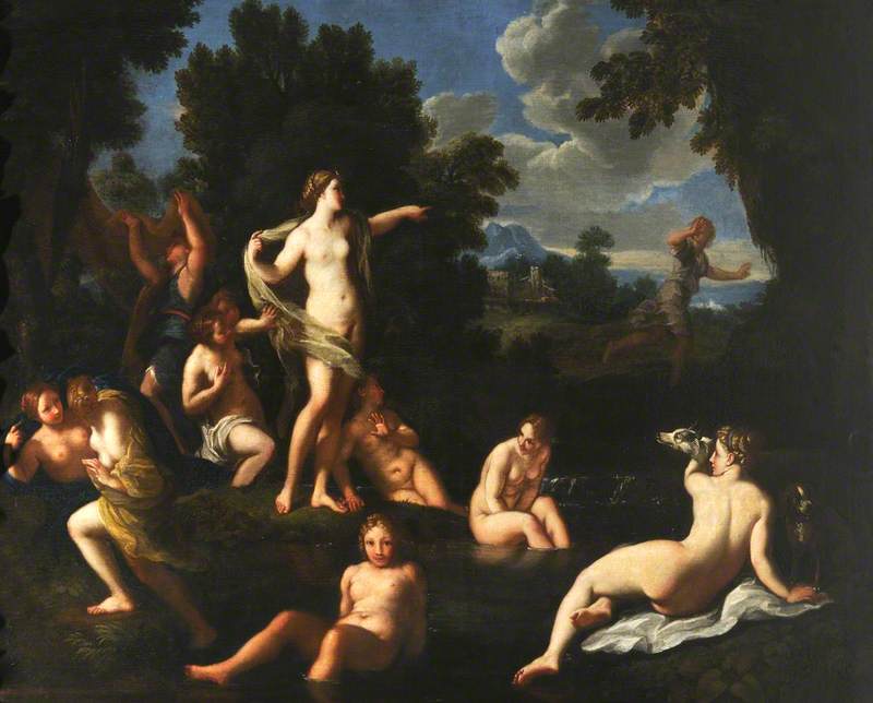 Diane et Actéon - Carlo Maratta image 1 reproduction de peinture à l’huile