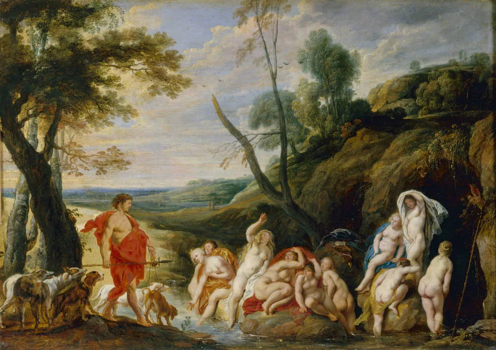 Diane et Actéon - Jacob Jordaens image 1 reproduction de peinture à l’huile