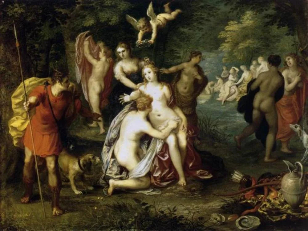 Diane et Actéon (Ovid. Metam. III, 143-250) - Jan Brueghel l'Ancien image 1 reproduction réalisée par Alpha Reproduction