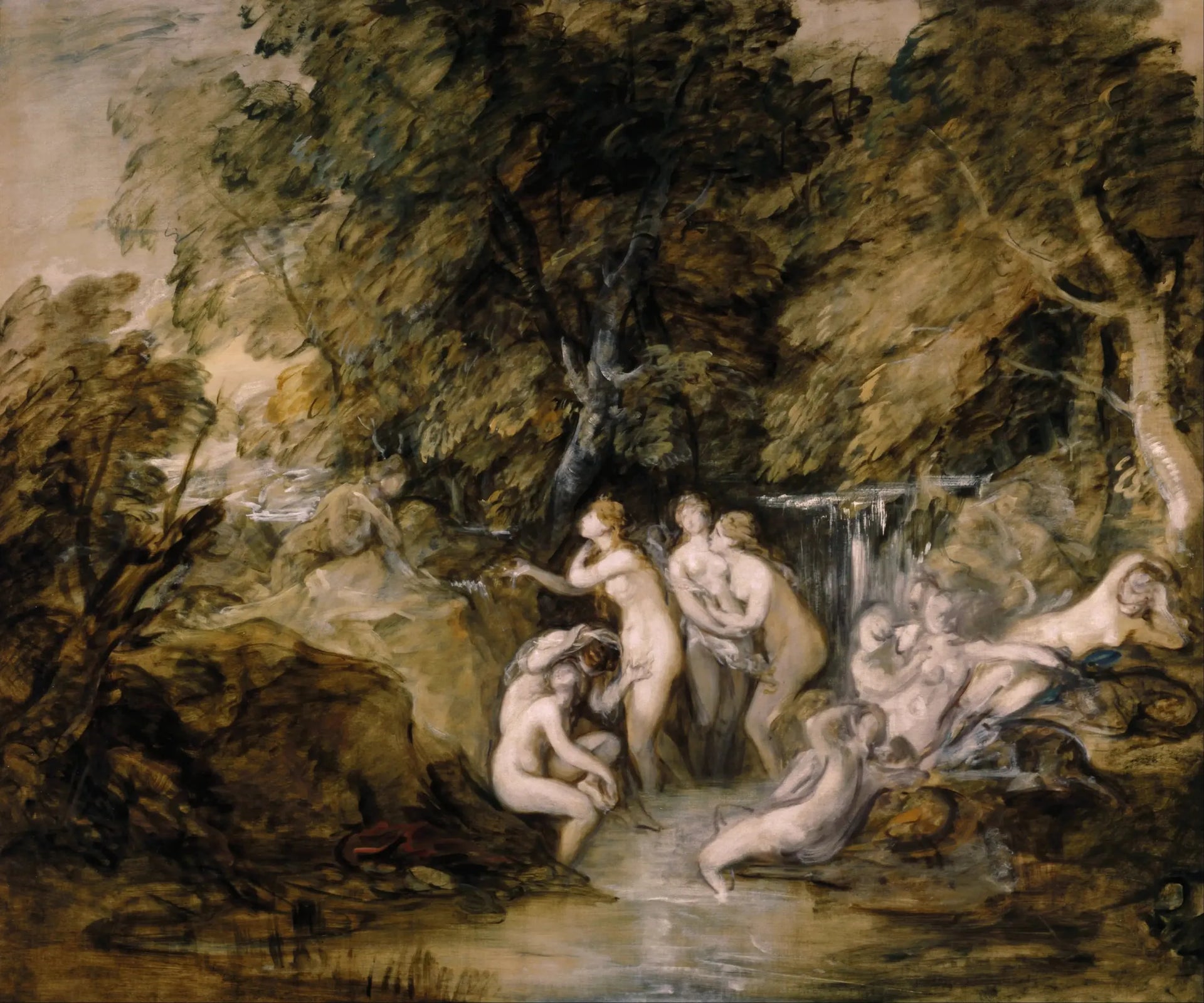 Diane et Actéon - Thomas Gainsborough image 1 reproduction de peinture à l’huile