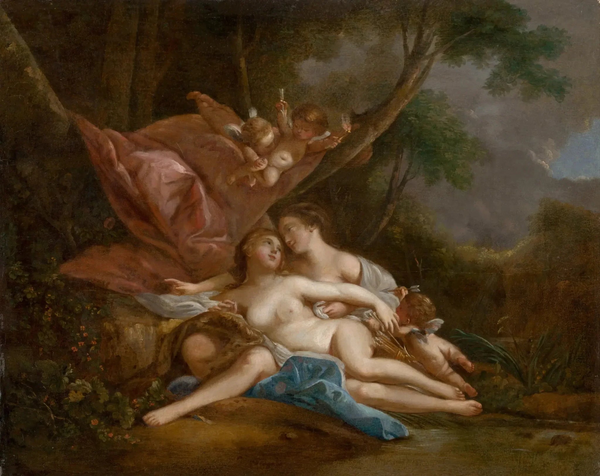 Diane et Callisto - François Boucher image 1 tableau peint à l’huile sur toile