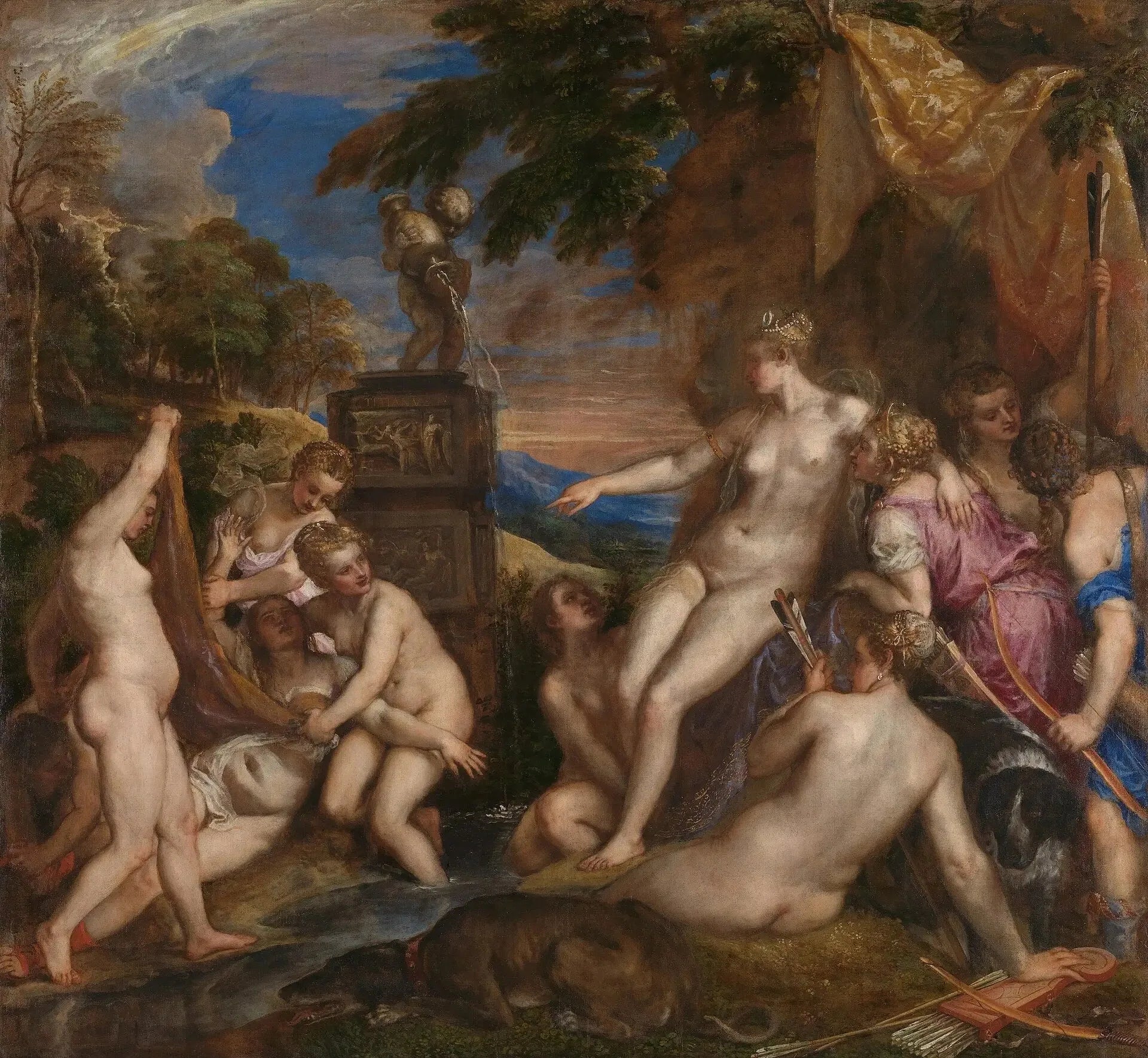 Diane et Callisto - Titian image 1 tableau peint à l’huile sur toile