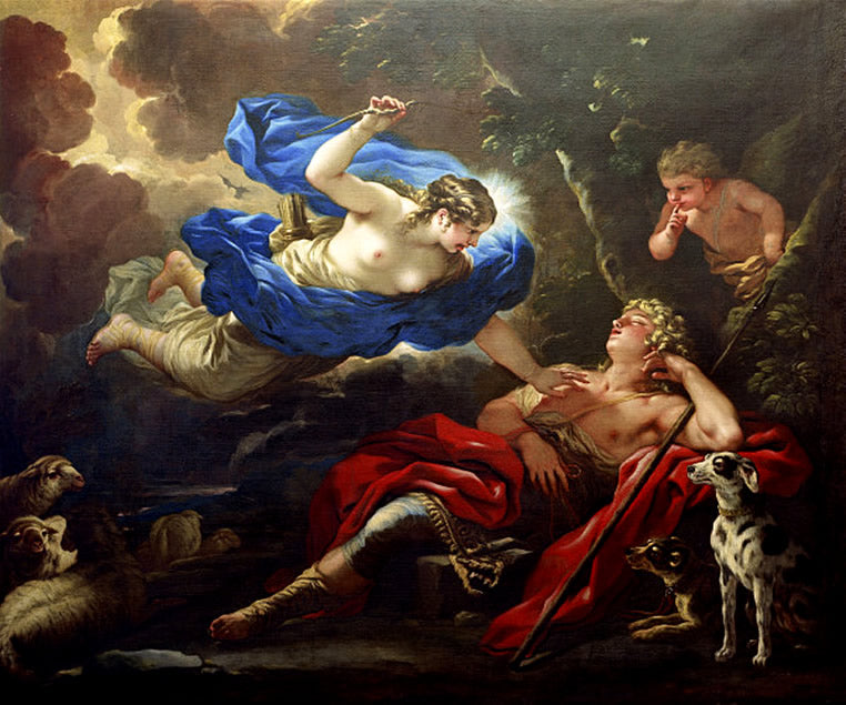 Diane et Endymion (Castelvecchio) - Luca Giordano image 1 reproduction réalisée par Alpha Reproduction