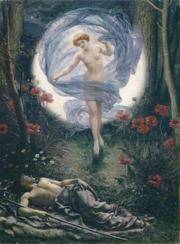 Diane et Endymion - Edward Poynter image 1 copie de tableau peinte à la main