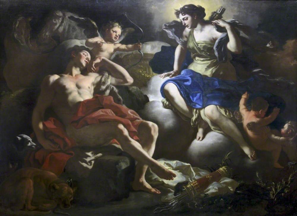 Diane et Endymion - Francesco Solimena image 1 copie de tableau peinte à la main