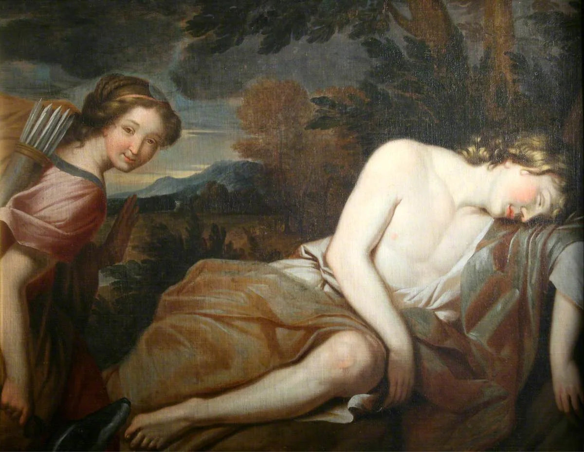 Diane et Endymion - Pietro da Cortona image 1 tableau peint à l’huile sur toile