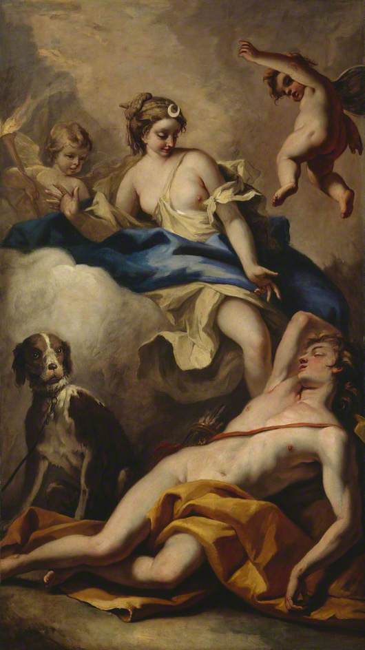Diane et Endymion - Sebastiano Ricci image 1 tableau peint à l’huile sur toile