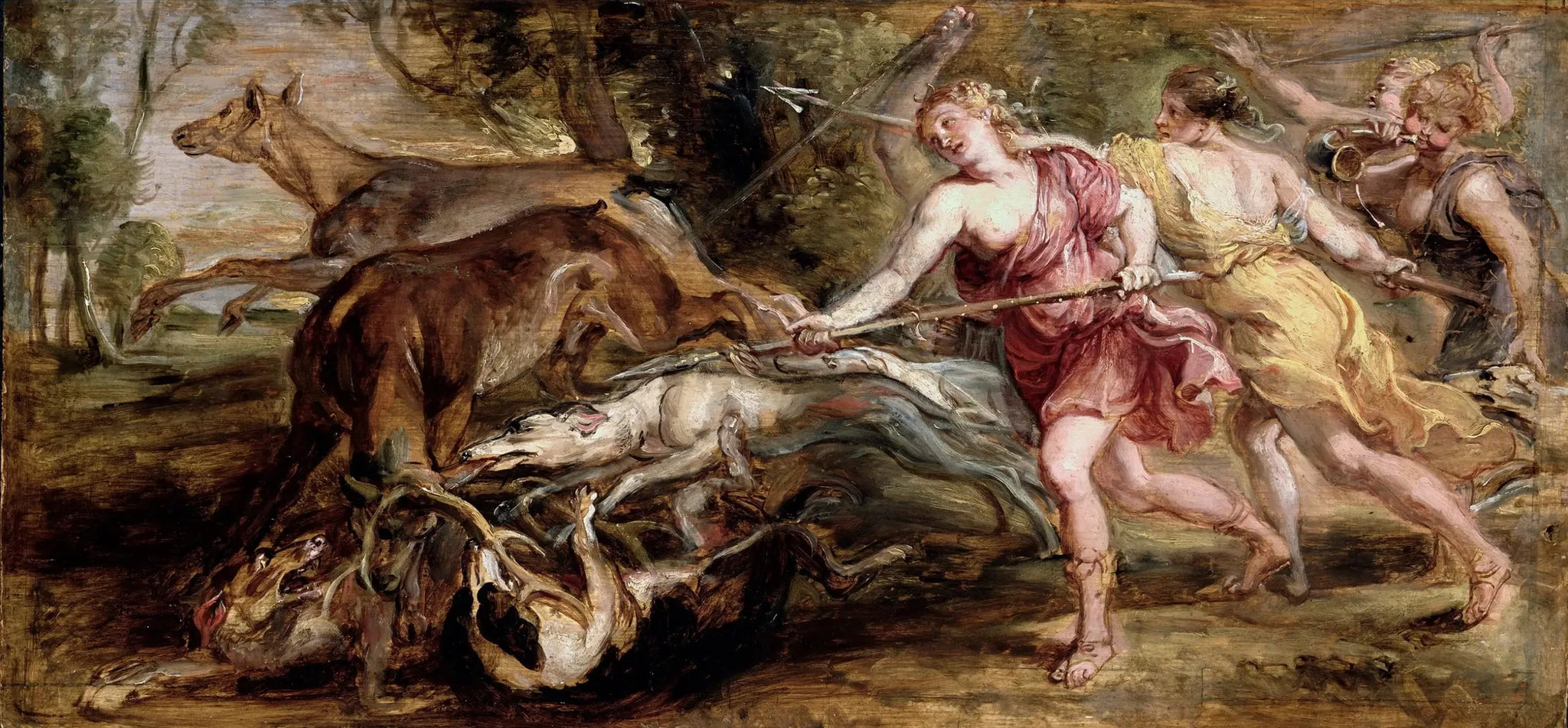 Diane et les Nymphes chassant - Peter Paul Rubens image 1 tableau peint à l’huile sur toile