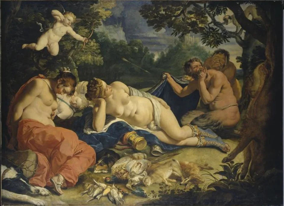Diane et ses nymphes épiées par des satyres - Frans Snyders image 1 tableau peint à l’huile sur toile
