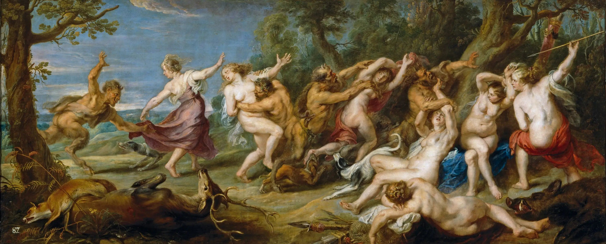 Diane et ses nymphes surprises par les satyres - Peter Paul Rubens image 1 copie de tableau peinte à la main