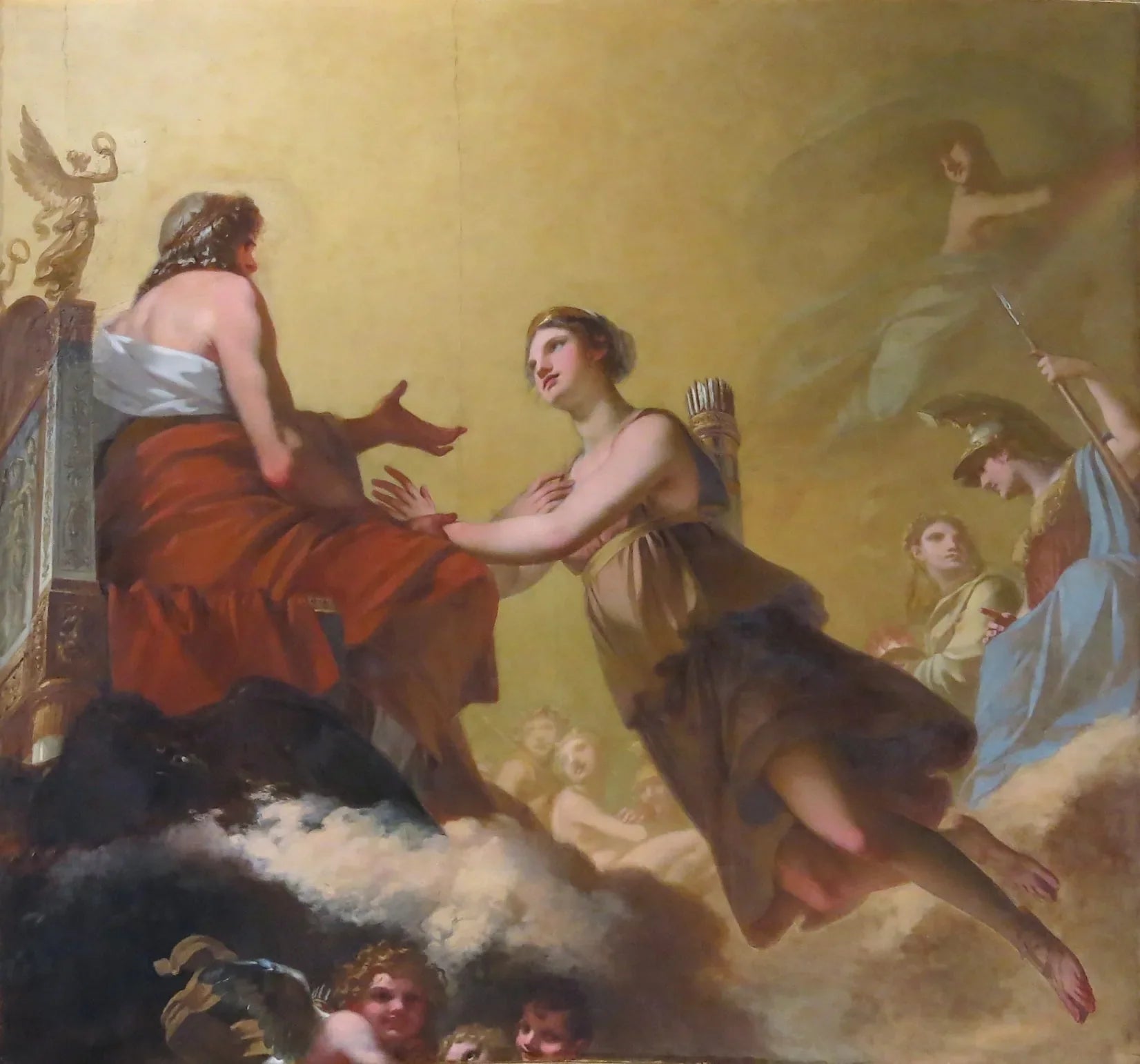 Diane implorant Jupiter de ne pas l'assujettir aux lois de l'hymen - Pierre-Paul Prud'hon image 1 reproduction artisanale de tableau