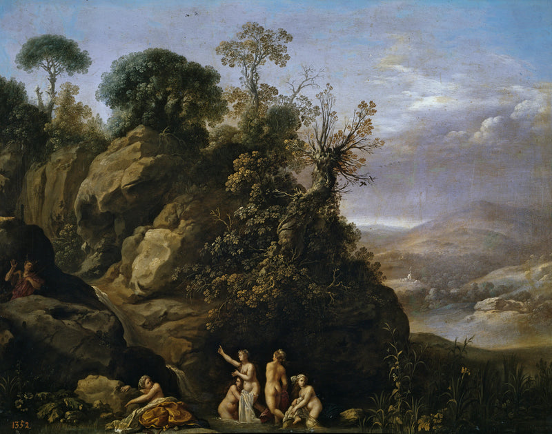 Diane se baignant avec les Nymphes - Cornelis van Poelenburgh