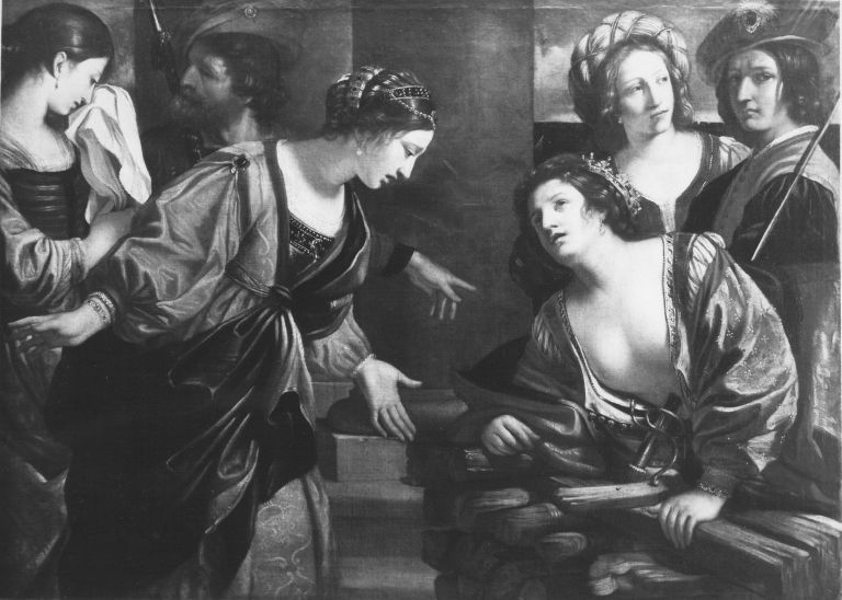 Didon au bûcher - Guercino image 1 tableau peint à l’huile sur toile