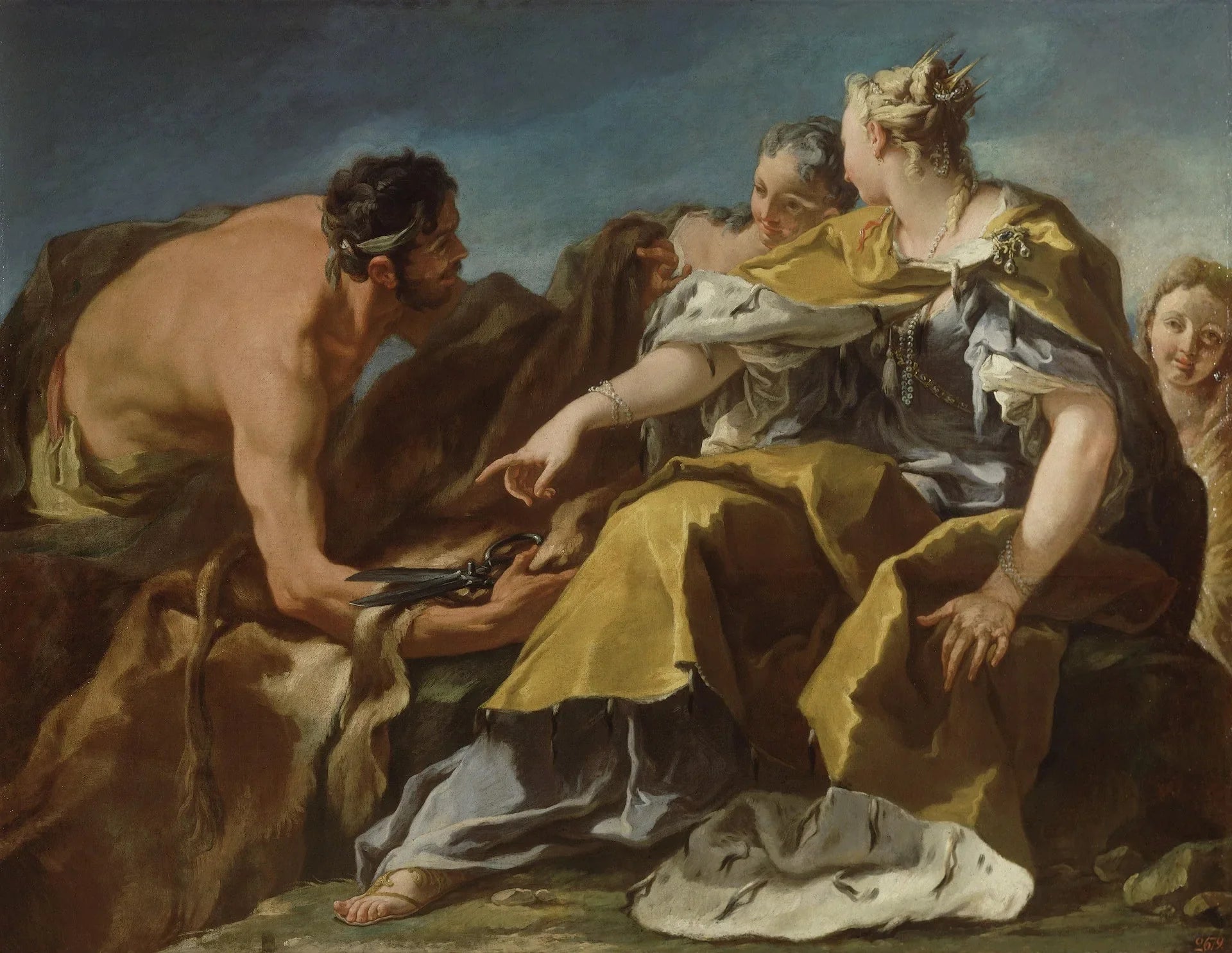 Didon fondant Carthage - Giovanni Battista Pittoni image 1 copie peinte à la main à l’huile