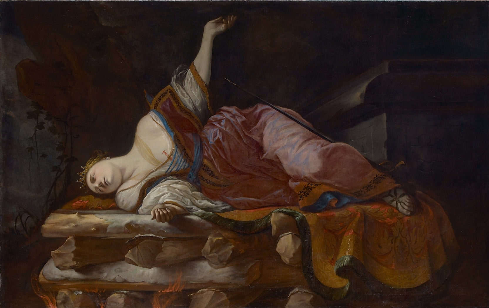 Didon sur le bûcher - Johann Heinrich Schönfeld image 1 copie de tableau peinte à la main
