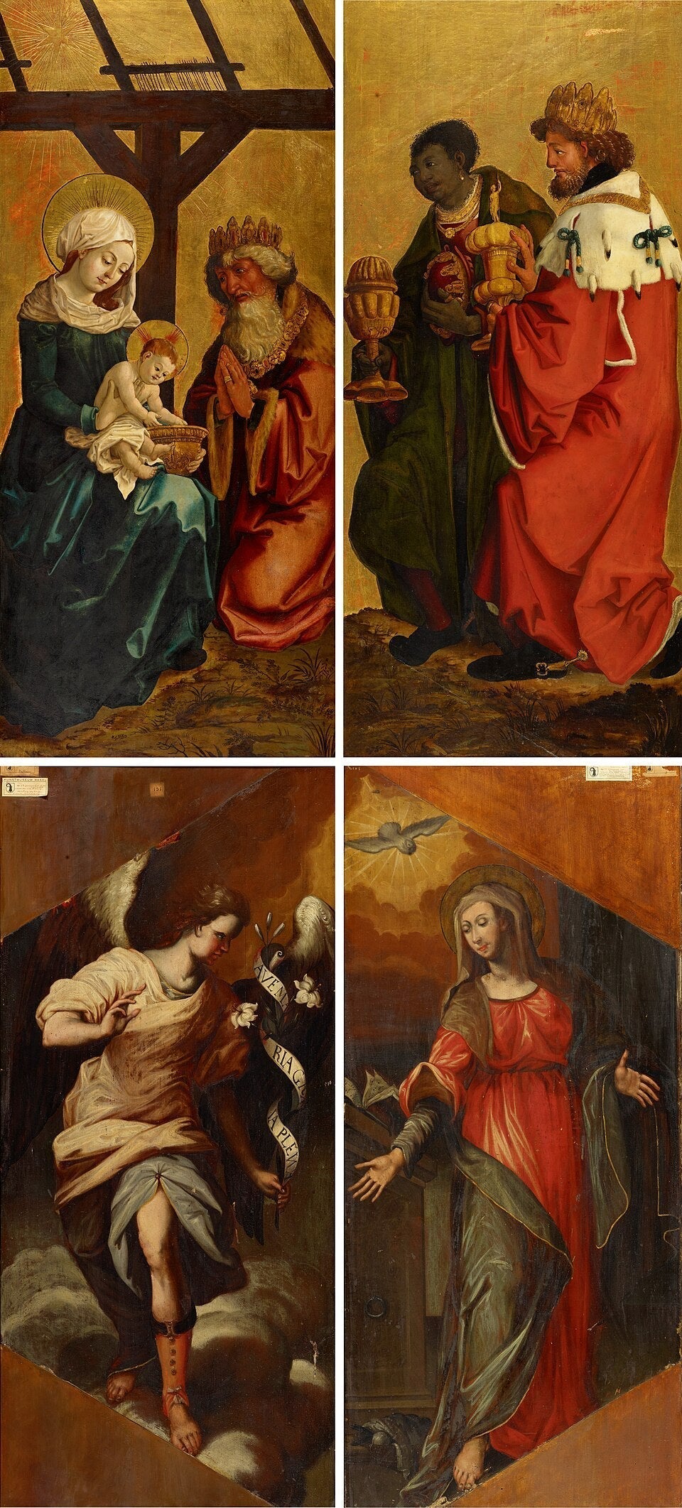 Die Anbetung der Könige; Verkündigung - Hans Baldung Grien image 1 reproduction de peinture à l’huile