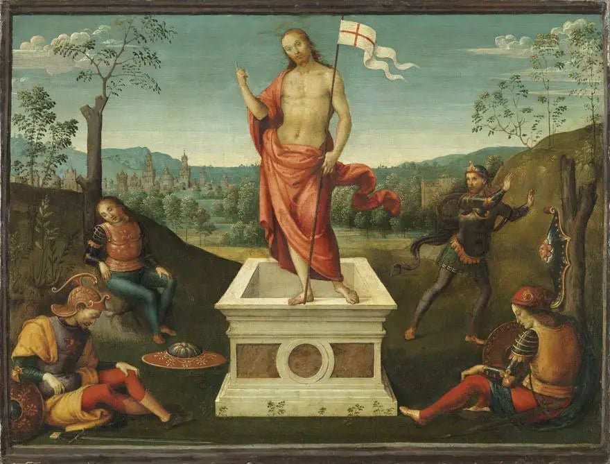 Die Auferstehung Christi - Pietro Perugino image 1 tableau peint à l’huile sur toile