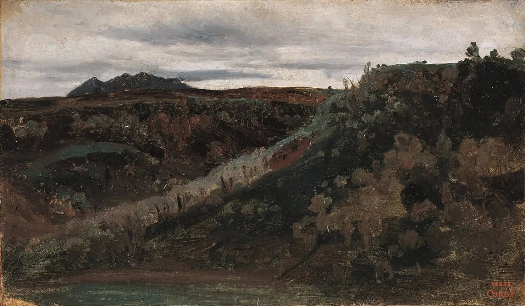 Die Campagna bei Rom - Jean-Baptiste Camille Corot image 1 copie peinte à la main à l’huile