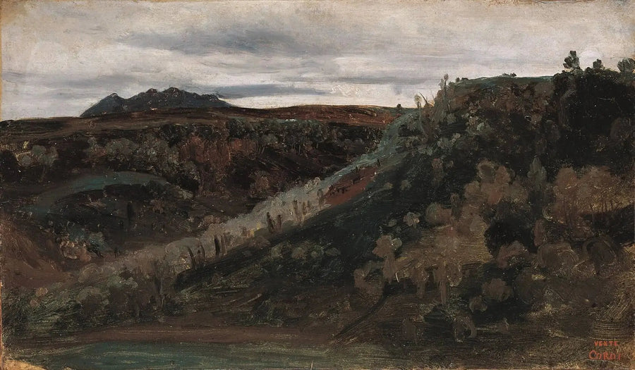 Die Campagna bei Rom - Jean-Baptiste Camille Corot