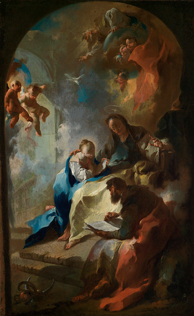 Die Erziehung Mariens - Franz Anton Maulbertsch image 1 tableau peint à l’huile sur toile