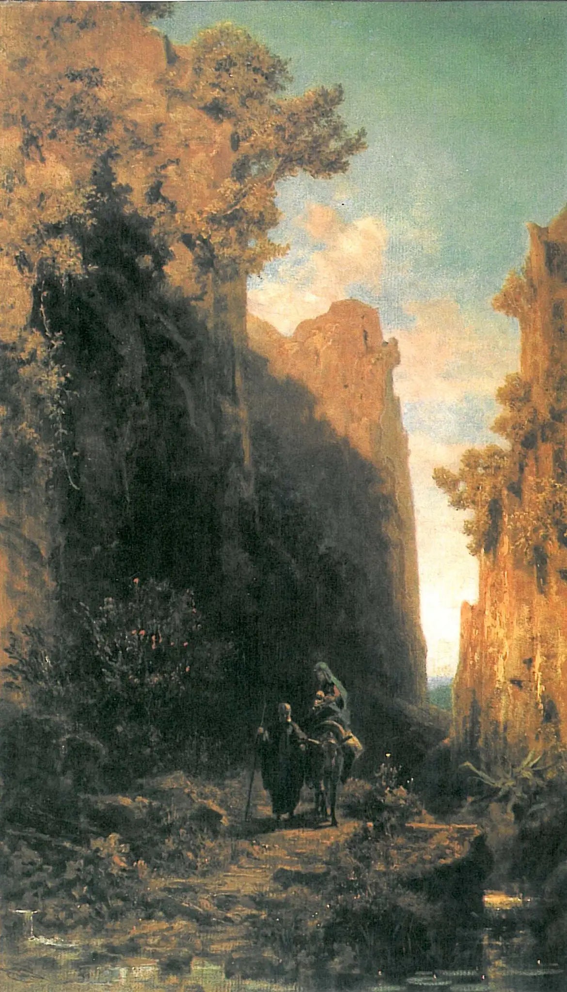 Die Flucht nach Ägypten - Carl Spitzweg image 1 reproduction de peinture à l’huile